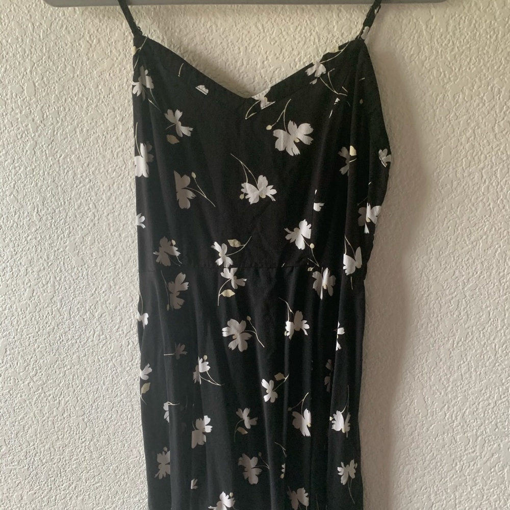 Black Floral Mini Dress